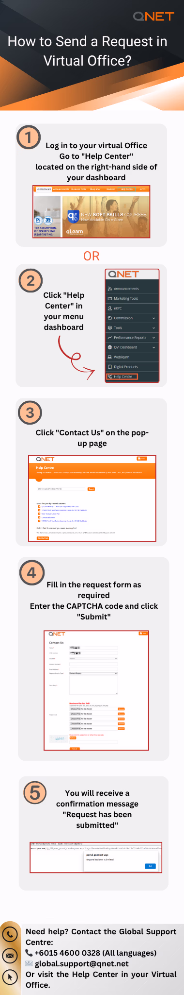 How To Send Request Via Self Service Portal? 1 QNET