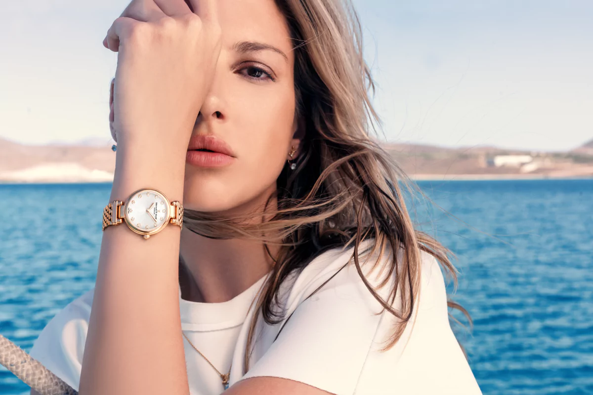 Gift Guide For Her: Special Gifts Every Woman Will Love 2 A women wearingBernhard H. Mayer® Watches, Lurve Diamond. One of the QNET gift idea for women to wear for special occasion.